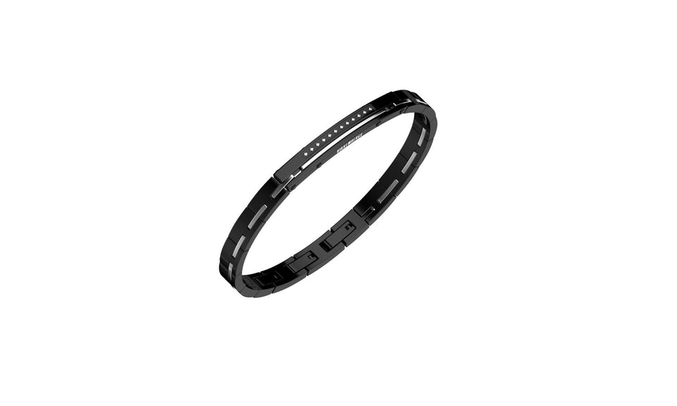 Bracciale acciaio, diamanti. CLAB14BW