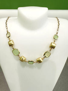 Collana argento quarzo verde