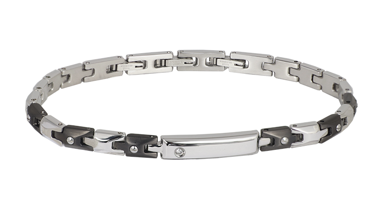 Bracciale acciaio, diamante. UBR760LI
