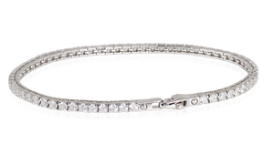 Bracciale tennis, argento zirconi bianchi, 19,5 cm UBRT201WM