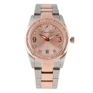 Orologio da Polso Bicolore in Acciaio con Ghiera e Punti Luce in Cubic Zirconia
