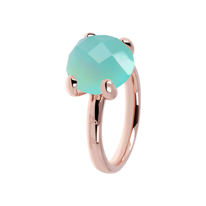 Anello Cocktail Grande con Pietra Naturale Tonda