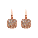 Orecchini Pendenti Quadrati con Pavé in Cubic Zirconia