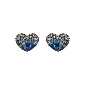 Orecchini Cuore a Lobo con Pavé in Cubic Zirconia