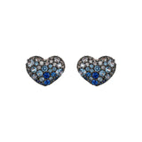 Orecchini Cuore a Lobo con Pavé in Cubic Zirconia