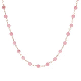 Collana Rosario con Pietra Naturale Quarzite Rosa