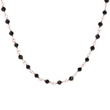 Collana Rosario con Pietra Naturale Spinello Nero