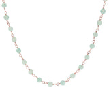 Collana Rosario con Pietra Naturale Quarzite Azzurra