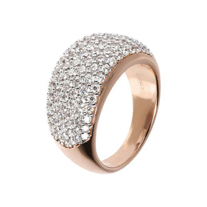 Anello a Fascia con Pavé in Cubic Zirconia