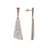 Orecchini Pendenti a Vela Pavé in Cubic Zirconia