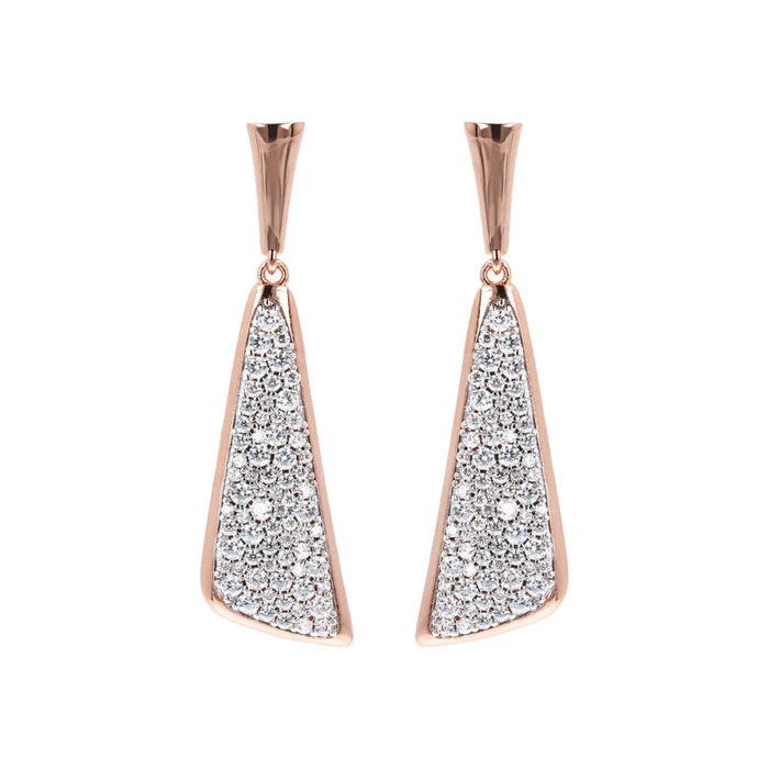 Orecchini Pendenti a Vela Pavé in Cubic Zirconia