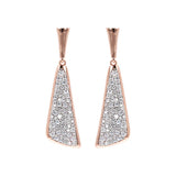 Orecchini Pendenti a Vela Pavé in Cubic Zirconia