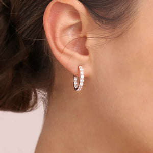 Orecchini a Cerchio Piccoli con Cubic Zirconia
