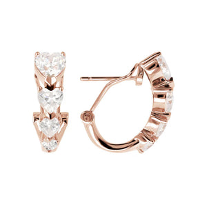 Orecchini Quattro Cuori Graduati in Cubic Zirconia