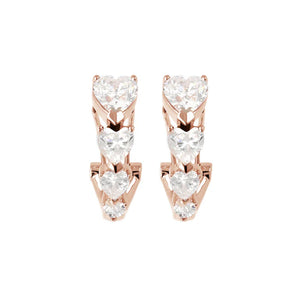Orecchini Quattro Cuori Graduati in Cubic Zirconia