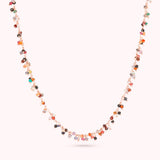 Collana con Piccoli Ciondoli in Quarzo Multicolore