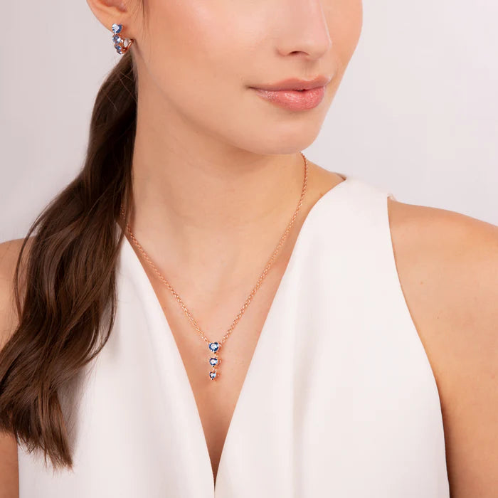 Collana Tre Cuori Graduati in Cubic Zirconia