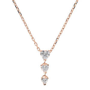 Collana Tre Cuori Graduati in Cubic Zirconia