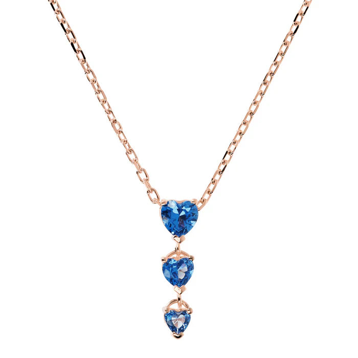 Collana Tre Cuori Graduati in Cubic Zirconia