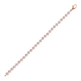 Bracciale Tennis con Cuori in Cubic Zirconia Rosa