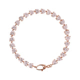 Bracciale Tennis con Cuori in Cubic Zirconia