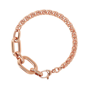 Bracciale Catena Spiga e Maglie Ovali