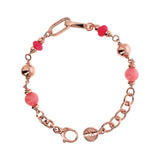 Bracciale Catena Rolo e Maglie Ovali con Sfere di Pietre Naturali Quarziti
