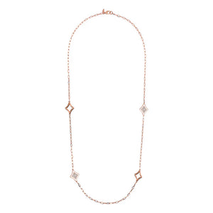 Collana Catena Forzatina con Étoile Smaltate e Pavé in Cubic Zirconia