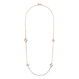 Collana Catena Forzatina con Étoile Smaltate e Pavé in Cubic Zirconia