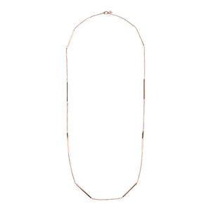 Collana Lunga Catena Rolo e Barrette