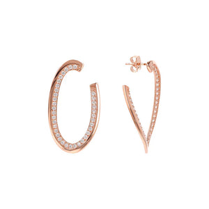 Orecchini Pendenti Ovali con Cubic Zirconia