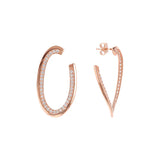 Orecchini Pendenti Ovali con Cubic Zirconia