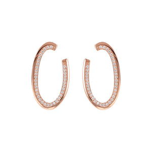 Orecchini Pendenti Ovali con Cubic Zirconia