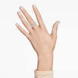 Anello Hyperbola Infinito, Bianco, Placcato color argento