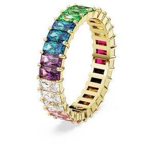 Anello Matrix Taglio baguette, Multicolore, Placcato color oro