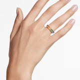 Anello Matrix Taglio baguette, Multicolore, Placcato color oro