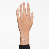 Bracciale rigido Hyperbola Infinito, Bianco, Placcato rodio