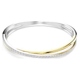 Bracciale rigido Hyperbola Taglio Round, Bianco, Mix di finiture