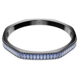 Bracciale rigido Matrix Taglio baguette, Forma ottagonale, Blu, Placcato rutenio