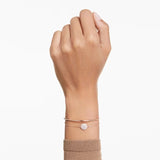 Bracciale rigido Meteora Bianco, Placcato color oro rosa