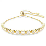 Bracciale Tennis Imber Tagli arrotondati misti, Bianco, Placcato color oro