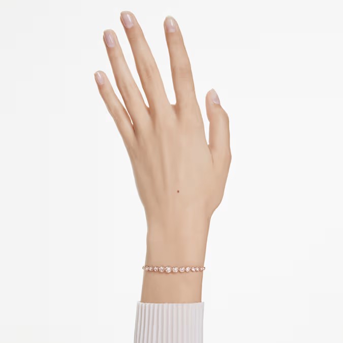 Bracciale Tennis Imber Tagli arrotondati misti, Rosa, Placcato color oro rosa