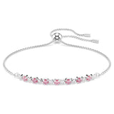 Braccialetto Matrix Taglio Round, Rosa, Placcato rodio