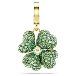 Charm Idyllia Quadrifoglio, Verde, Placcato color oro