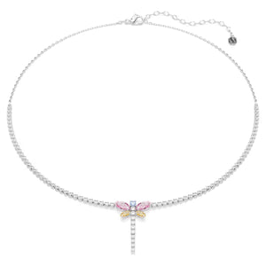 Collana a Y Ariana Grande x Swarovski Taglio misto, Libellula, Multicolore, Placcato rodio