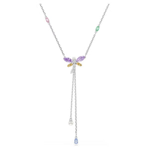 Collana a Y Ariana Grande x Swarovski Taglio misto, Libellula, Multicolore, Placcato rodio