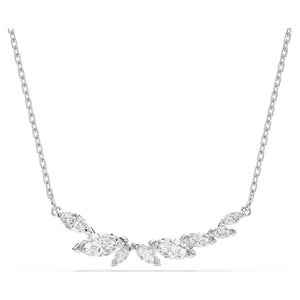 Collana Mesmera Taglio Marquise, Bianca, Placcato rodio