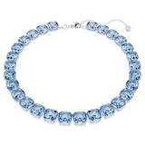 Collana Millenia Taglio Cushion, Blu, Placcato rodio