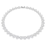 Collana Tennis Ariana Grande x Swarovski Taglio misto, Cuore, Bianca, Placcato rodio