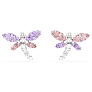 Orecchini a lobo Ariana Grande x Swarovski Taglio misto, Libellula, Multicolore, Placcato rodio